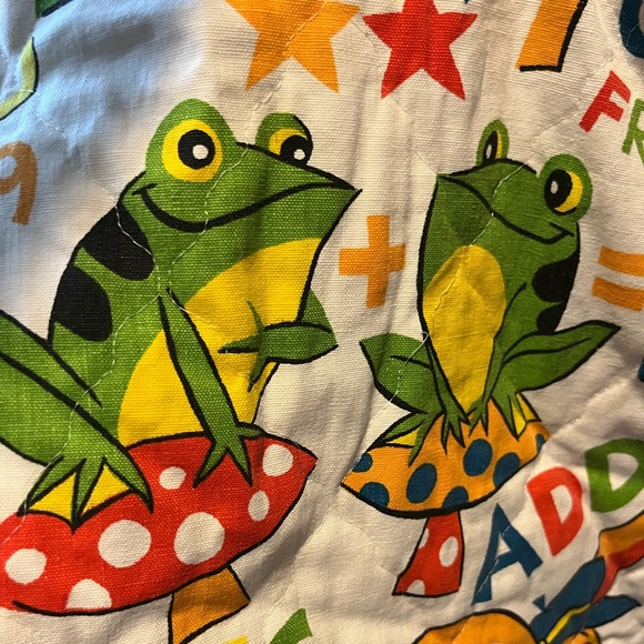 VINTAGE 80’s COLORFUL handmade blanket - Picture 5 of 13